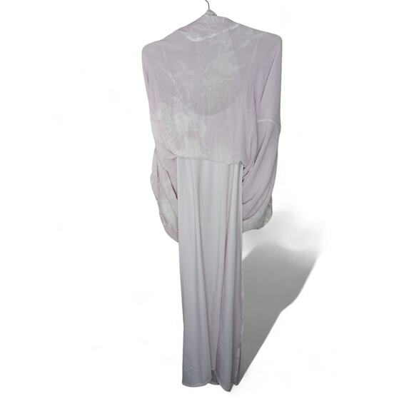 AllSaints Paola Futurae Pink Floral Maxi Dress Women’s Size 0 Lined Flowy Boho - Picture 10 of 12